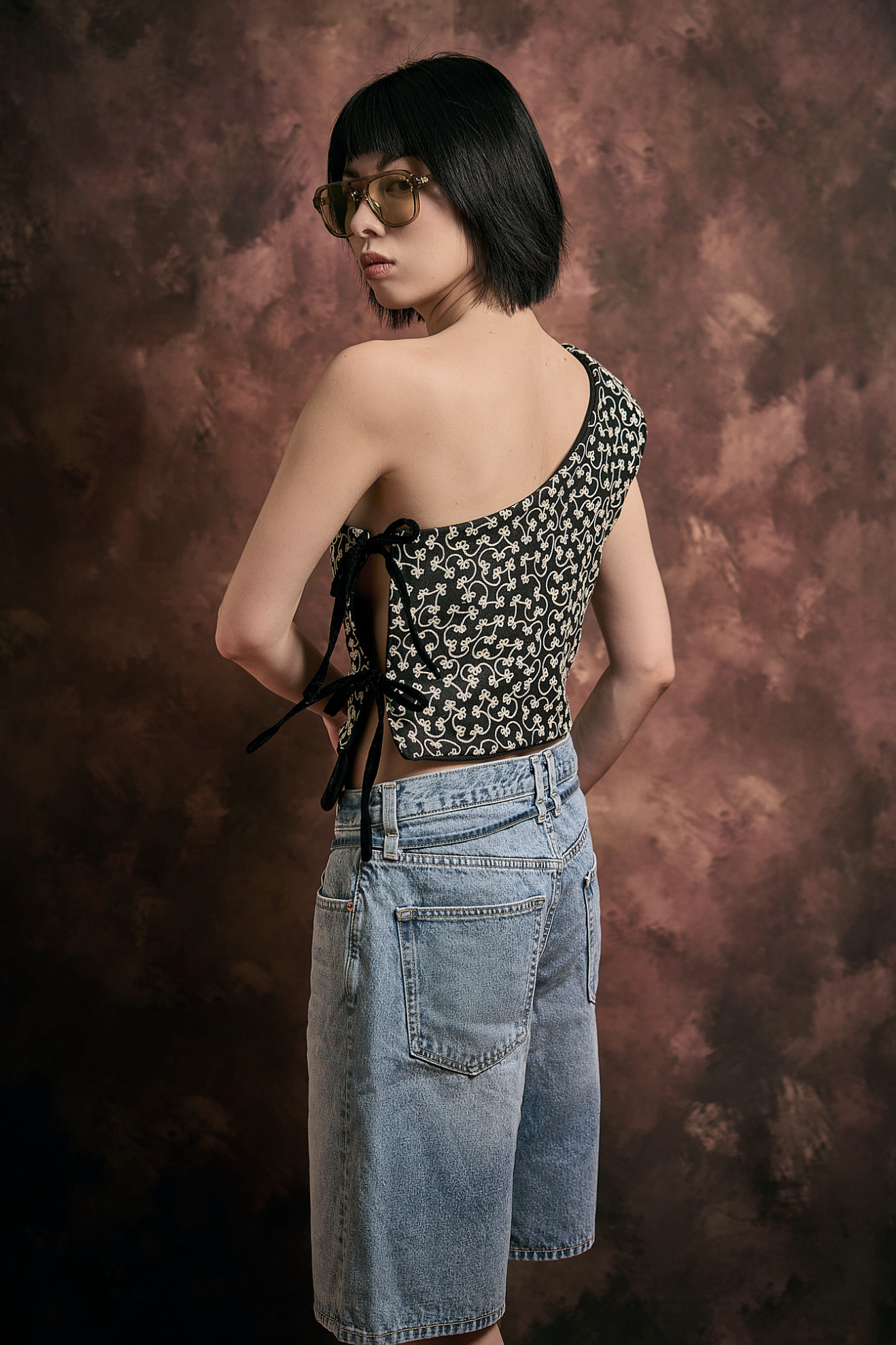 Dual-Face - Reversible False Vest (Flowers-Back)