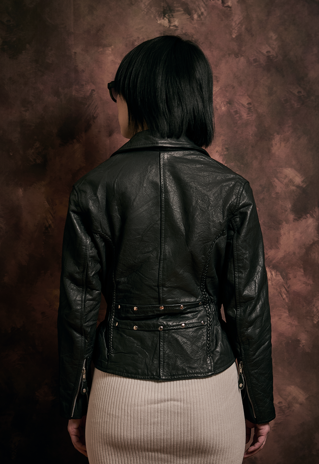 Dark Bloom - Leather Jacket (Back)