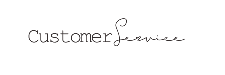 Logo with the words 'Customer Service' in a stylized font.