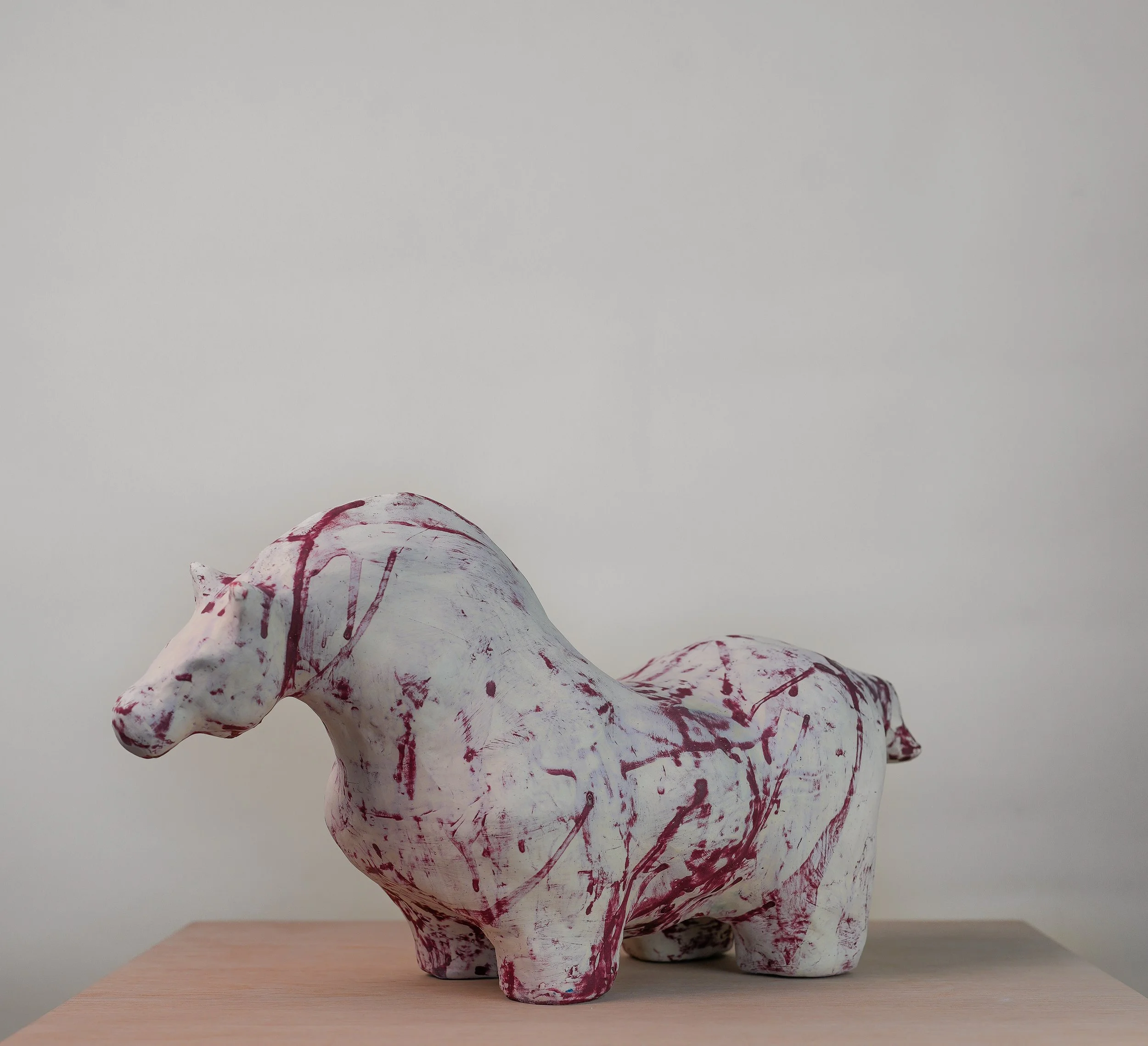 Raspberry Swirl Horse Sculpture