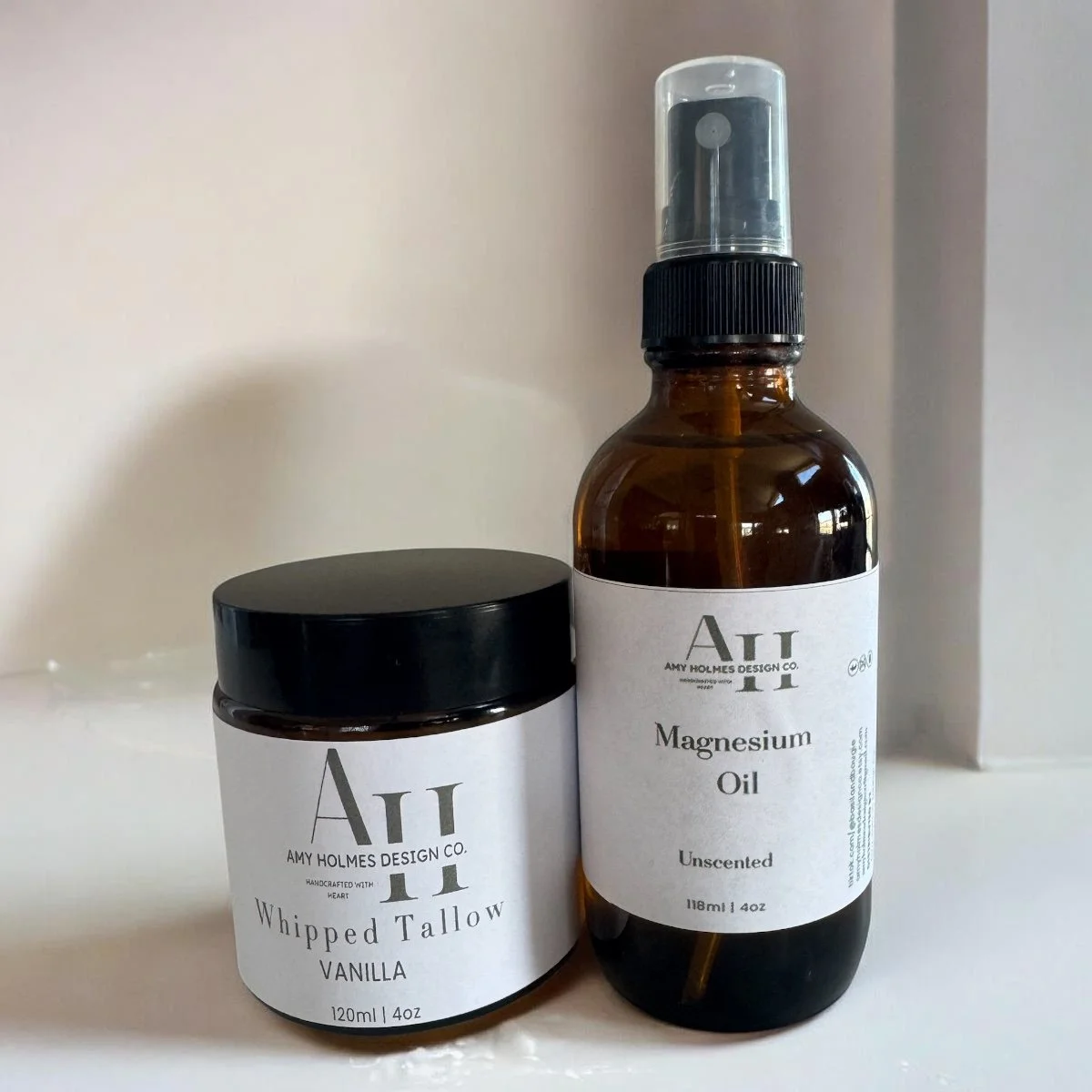 Basil & Bougie Skin Wellness Bundle | Tallow Balm + Magnesium Spray