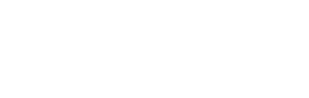 Black and white logo with stylized text in the shape of a fish.