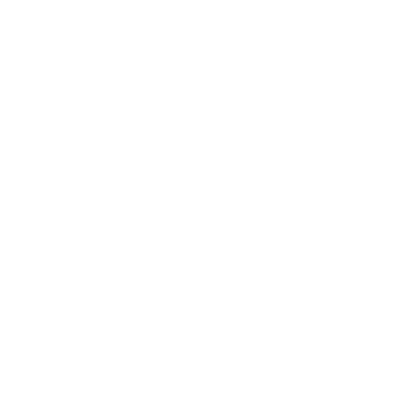 Black and white logo with stylized drawing of a hand holding a needle and thread, surrounded by circular text and design elements.