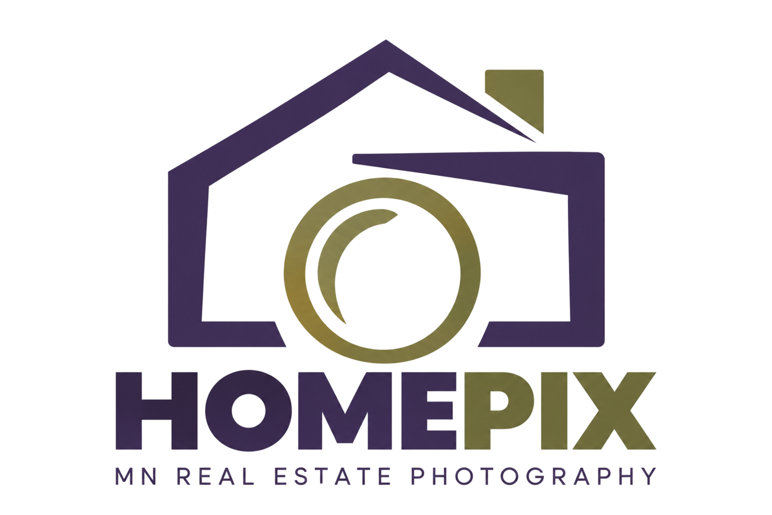 Logo of camera combined with a house exterior silhouette