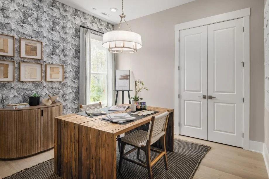 the-pines-at-sugar-creek-home-office-with-wallpaper-accent-wall-new-home-community-fort-mill-sc.jpg