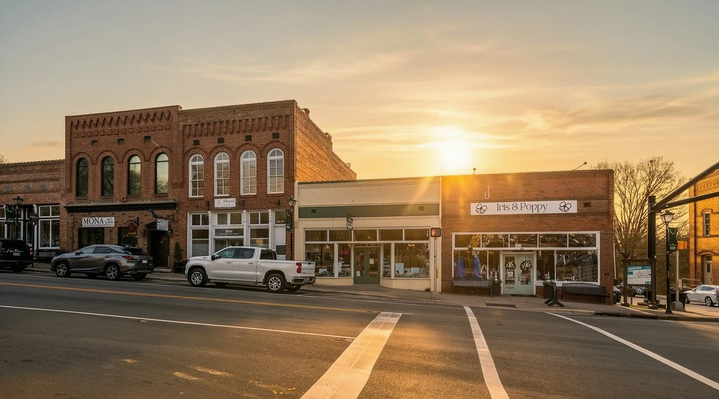 waxhaw-nc-main-street-brick-storefronts-sunset.jpg