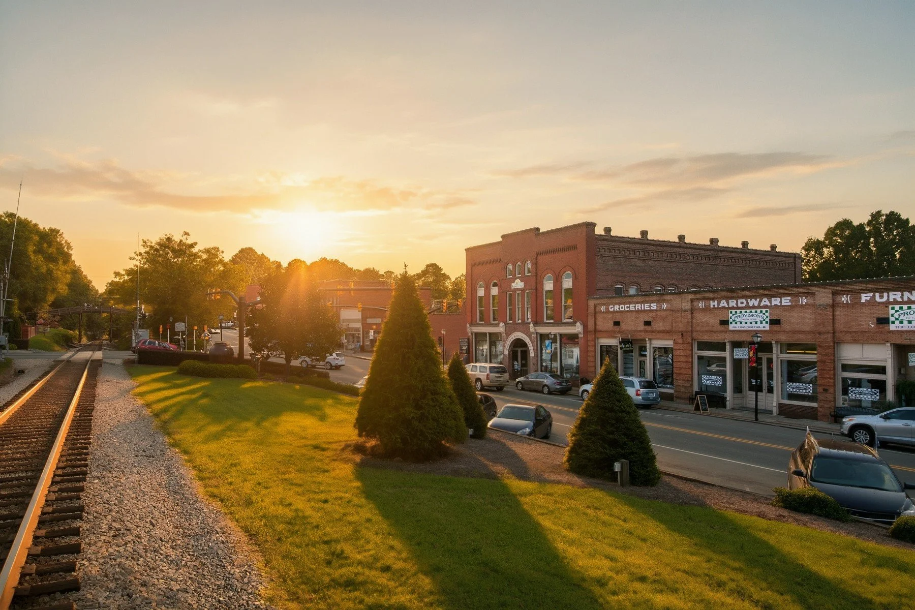 waxhaw-nc-railroad-tracks-downtown-shops-setting-sun.jpg