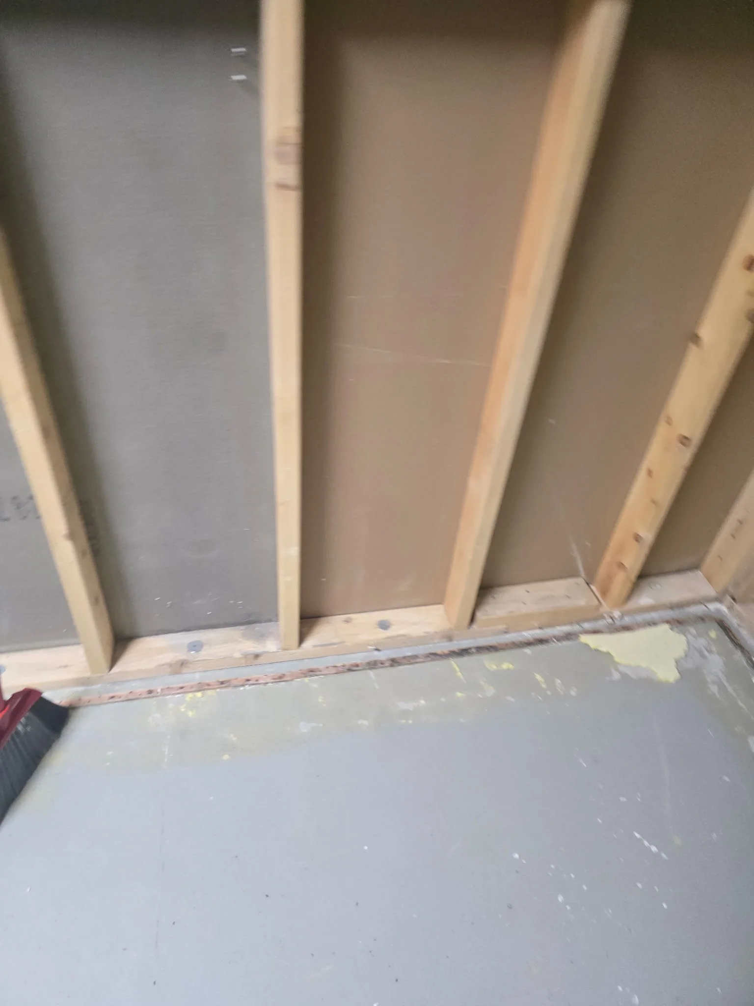 Removed Wet Drywall and Installation