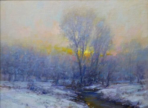 John MacDonald (American, b. 1957) / Silent Sunrise, January / Oil on Panel / SOLD