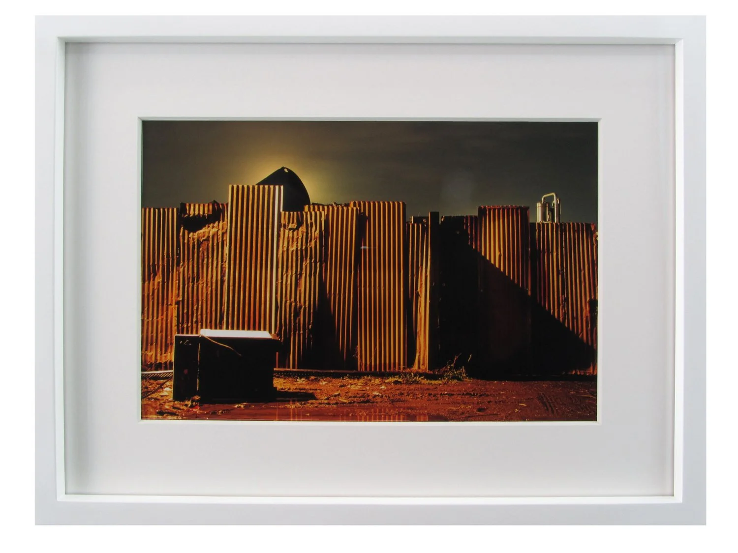 George Ciardi / Night Rise / Color Photograph / Archivally Framed and Offered in a Hand Brushed, White Lacquer Frame by Plasteel Frames / $3,250