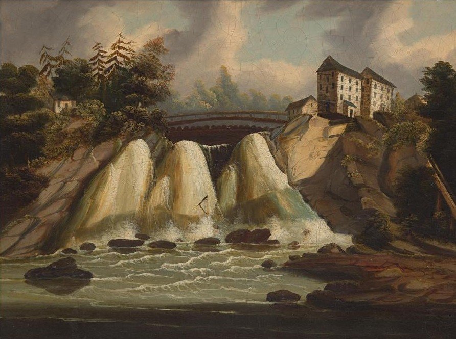 Thomas Chambers (English-American, 1808-1869) / Teresa Falls, Indian River / Oil on Canvas / 18 1/8" x 24 1/4" / Price Available Upon Request 