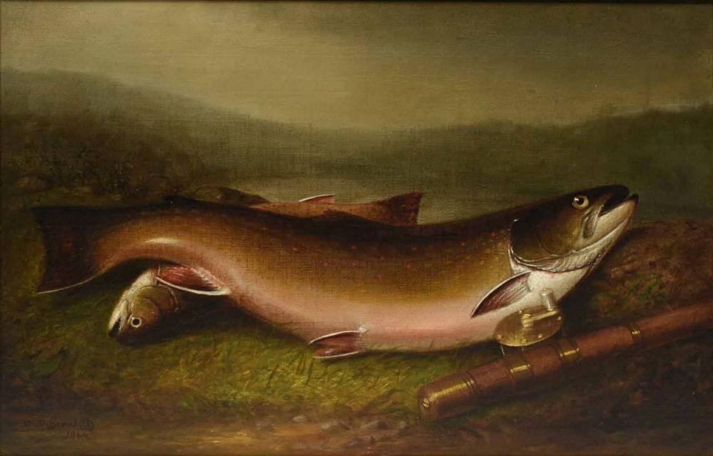 Walter M. Brackett, Trout on a Riverbank