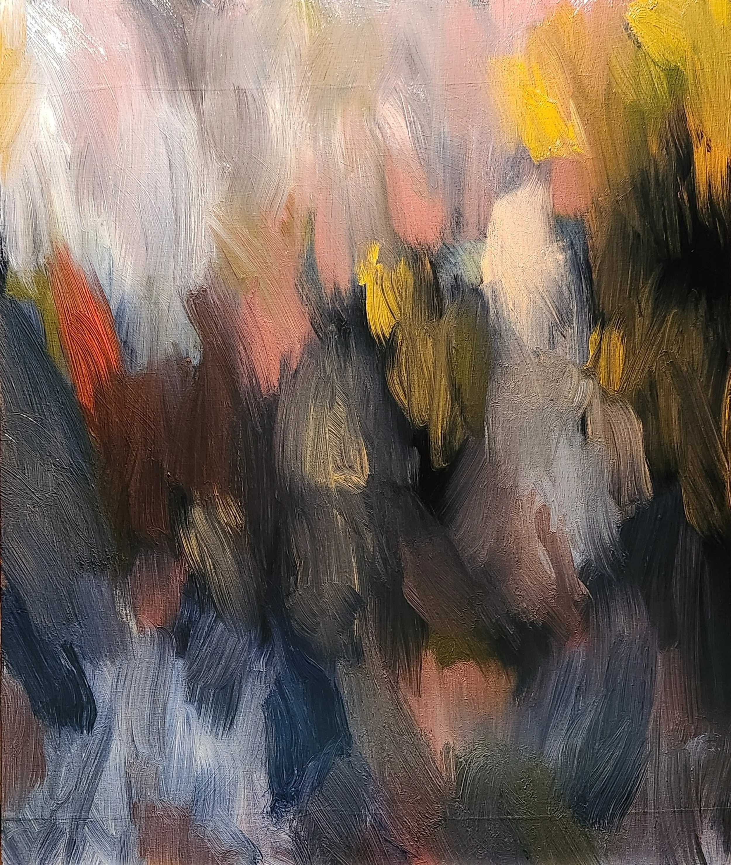 Geoffrey G. Harrison (American, b. 1975) / Untitled (July 30, 2025) / Oil on Wood Panel / 18 1/2" x 15 1/2" / $2,400