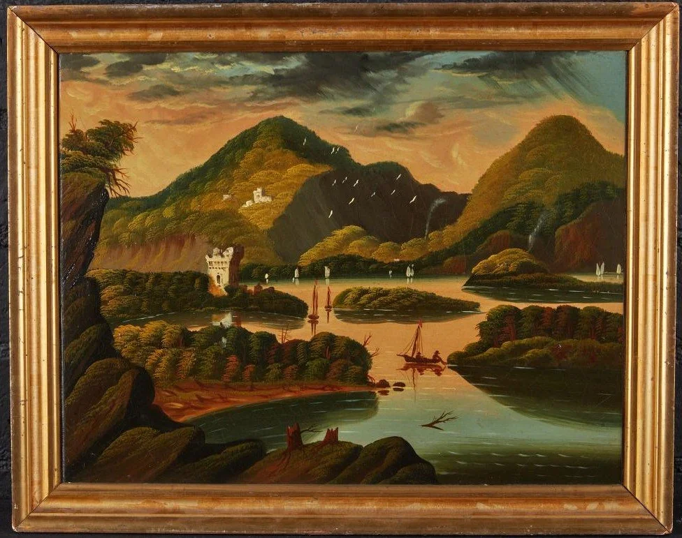 Thomas Chambers (English-American, 1808-1869) / On the Hudson / Oil on Canvas / 14 1/4" x 18" / Price Available Upon Request