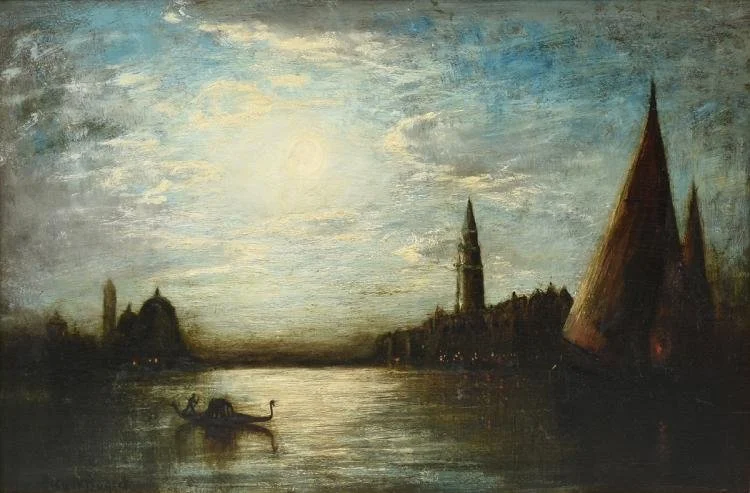 George Henry Bogert, Moonlight, Grand Canal, Venice