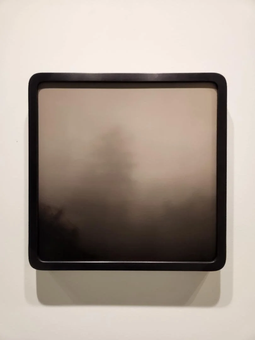 Federico Mazza (Italian, b. 1976) / Transit No. 209 / Oil on MDF / Approx. 16" x 16" overall, framed / $3,600