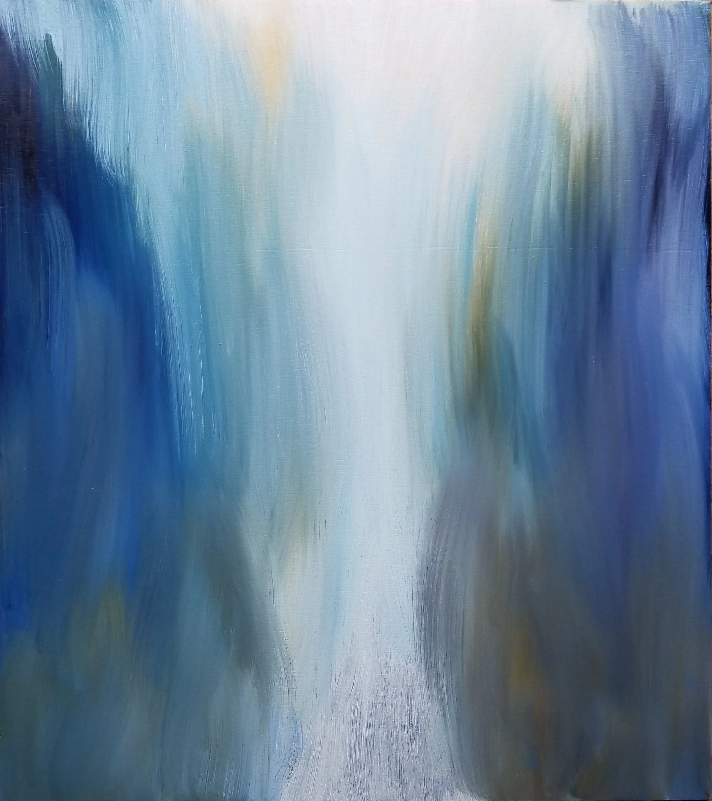 Geoffrey G. Harrison (American, b. 1975) / Waterfall (2020) / Oil on Cradled Wood Panel / 18" x 16" / $2,400