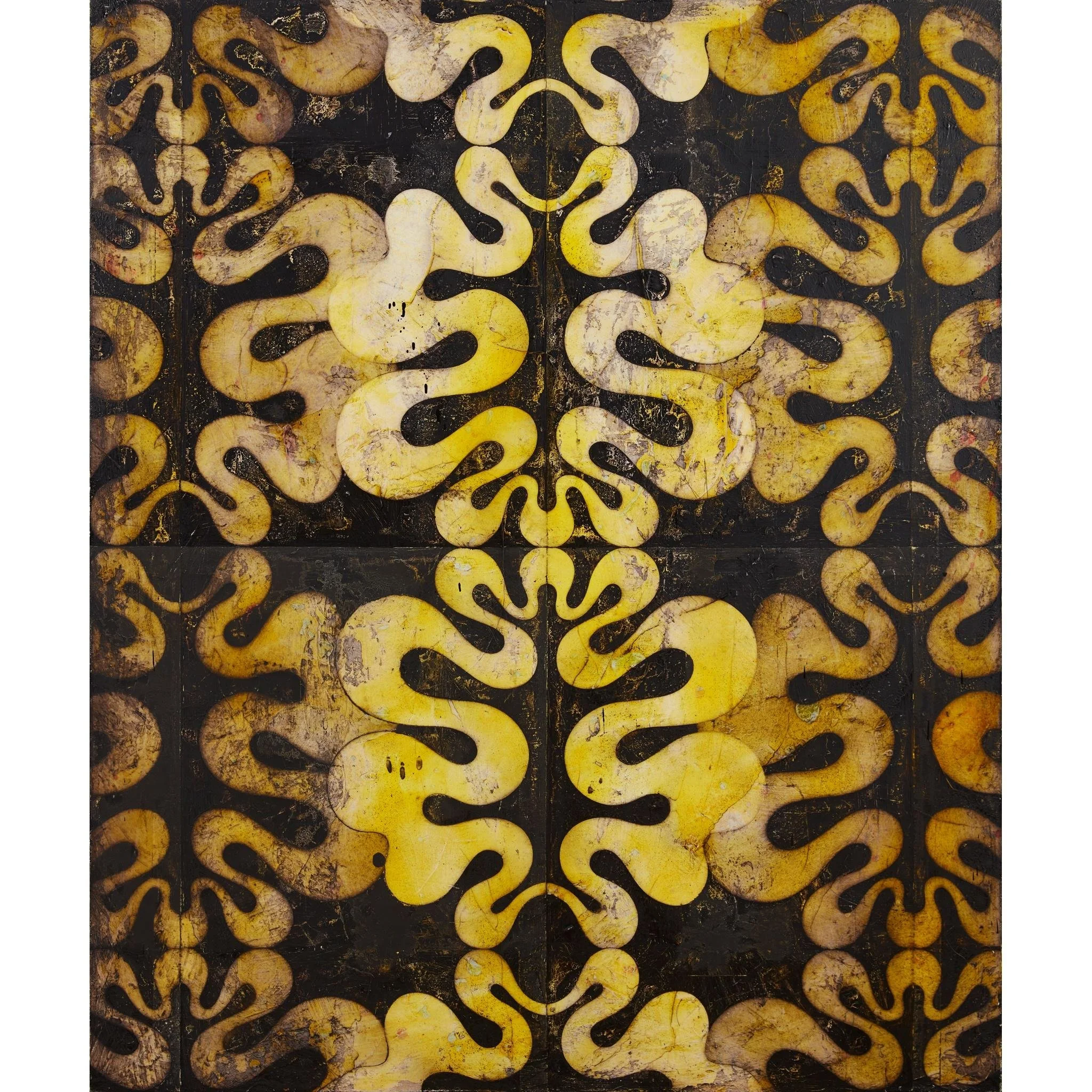 Ken Kelly (American, b. 1955) / HEX (1995) / Oil and Acrylic on Canvas, signed, titled, and dated on verso / 60" x 50" / SOLD