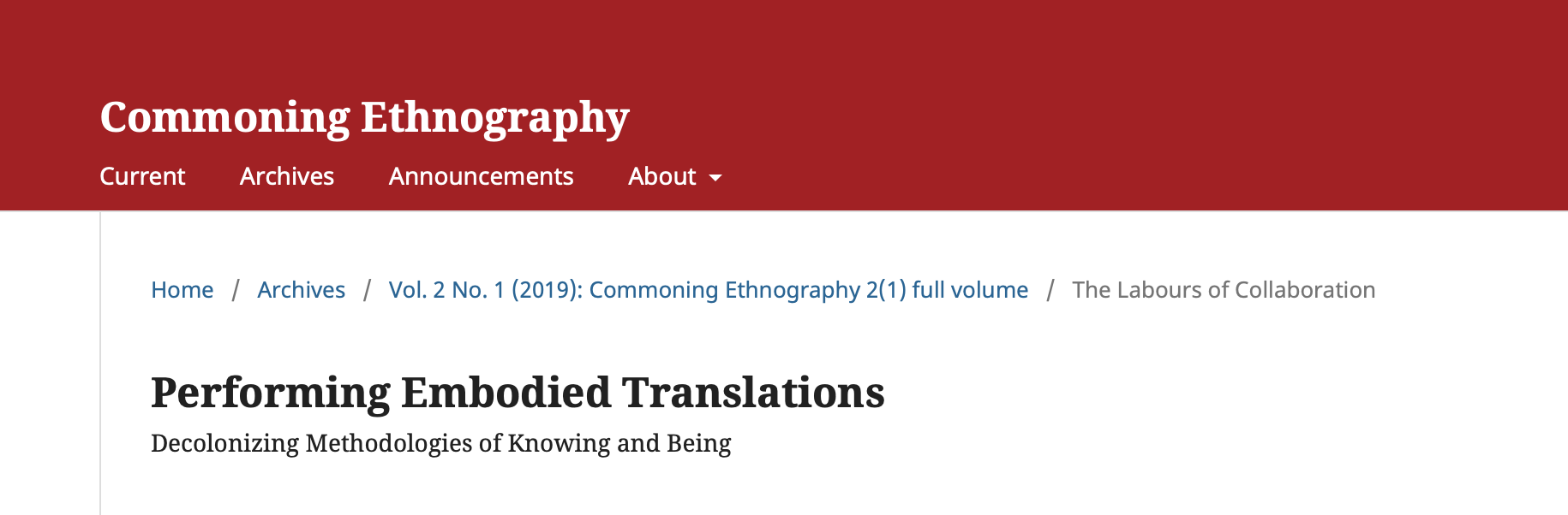 Performing Embodied Translations