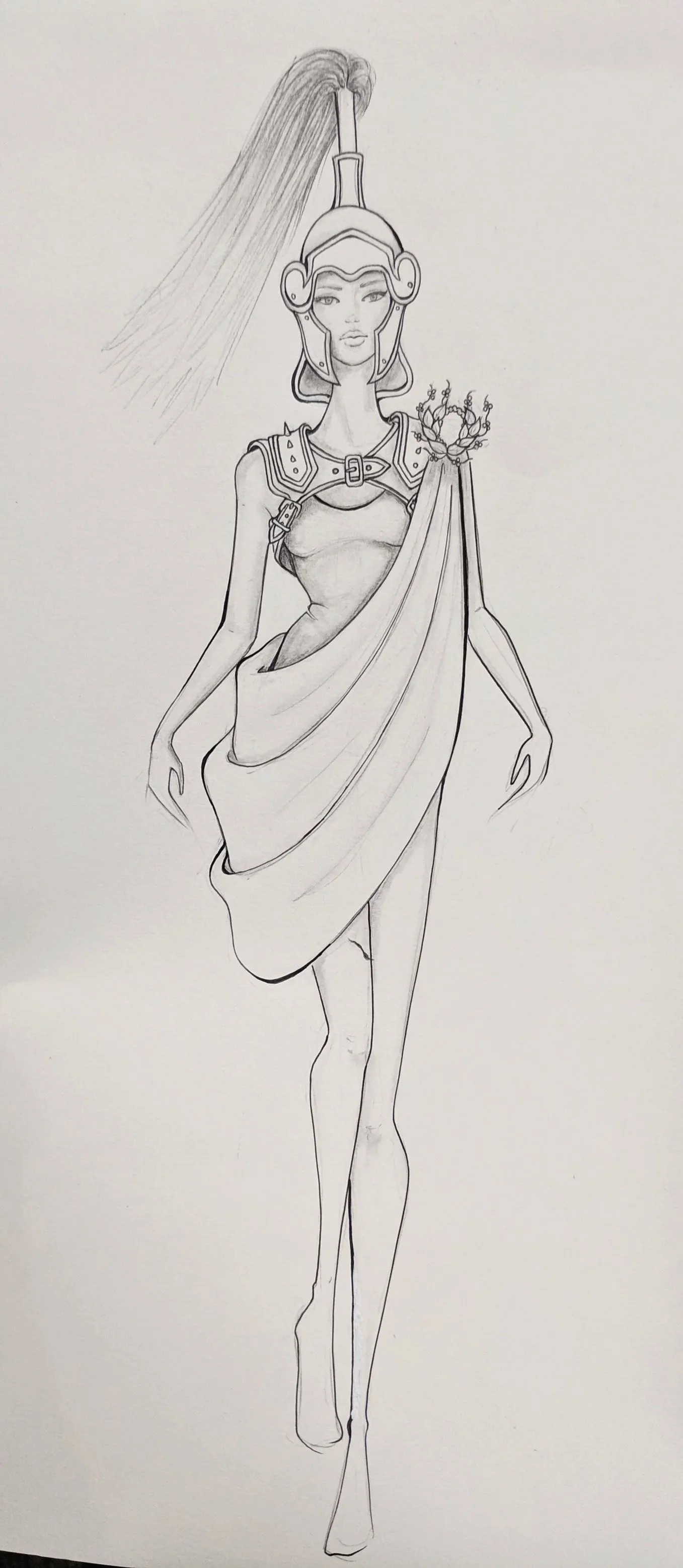 Design & Illustration work I did for a theme park project that never saw the light of day. Each outfit was meant to be made for any body to step into and feel like a model on the runway.
Greek warrior Goddess