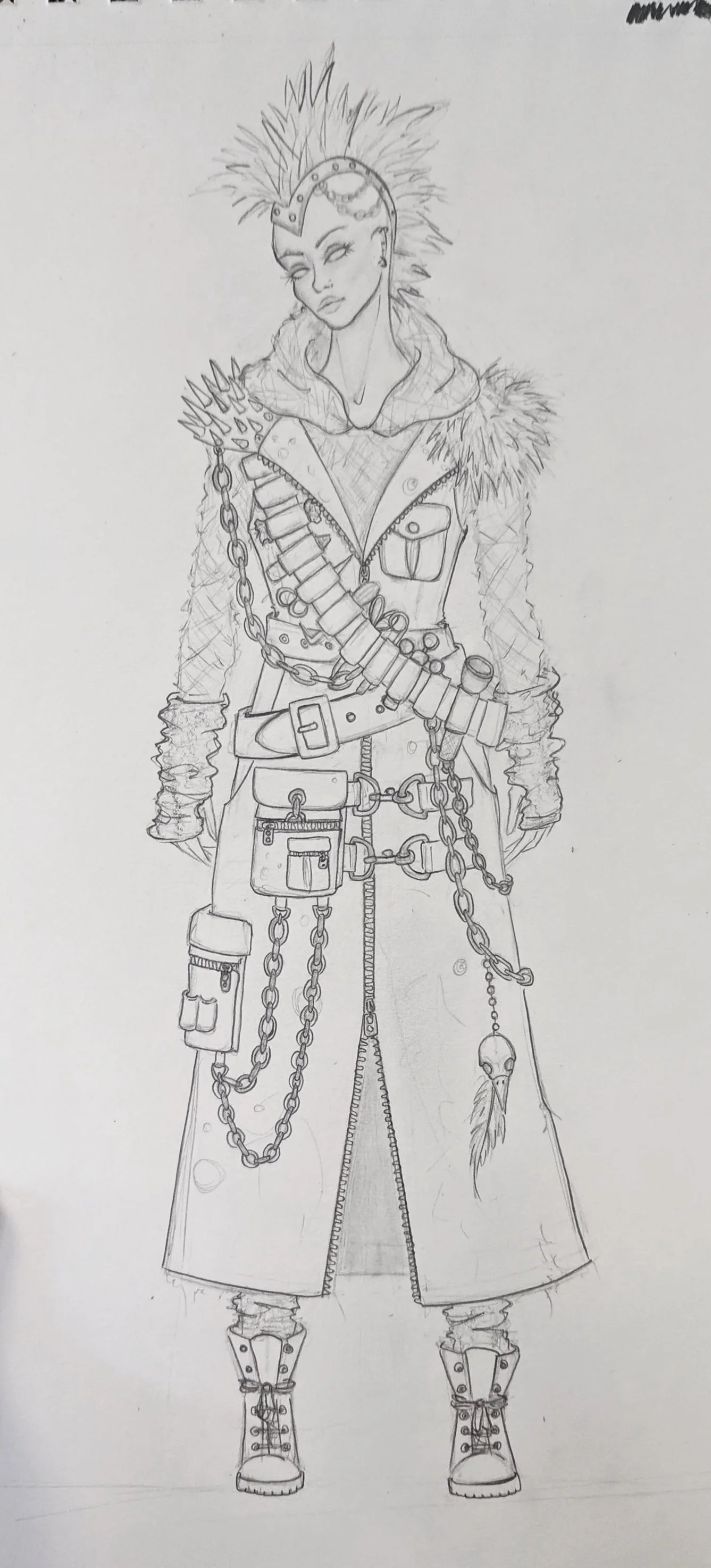 Design & Illustration work I did for a theme park project that never saw the light of day. Each outfit was meant to be made for any body to step into and feel like a model on the runway.
Heavy on the Punk scene.