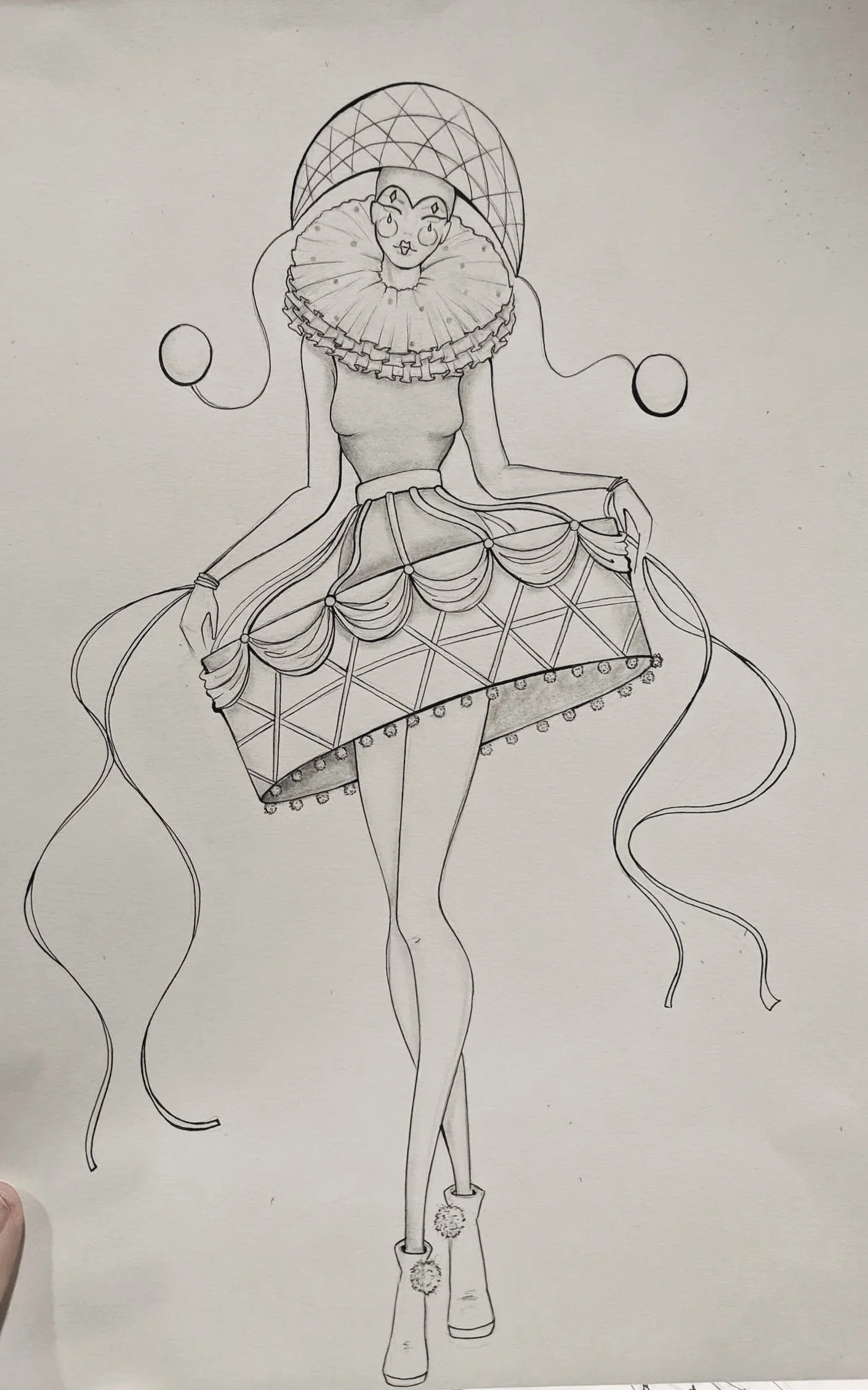 Design & Illustration work I did for a theme park project that never saw the light of day. Each outfit was meant to be made for any body to step into and feel like a model on the runway.
A little circus on legs.