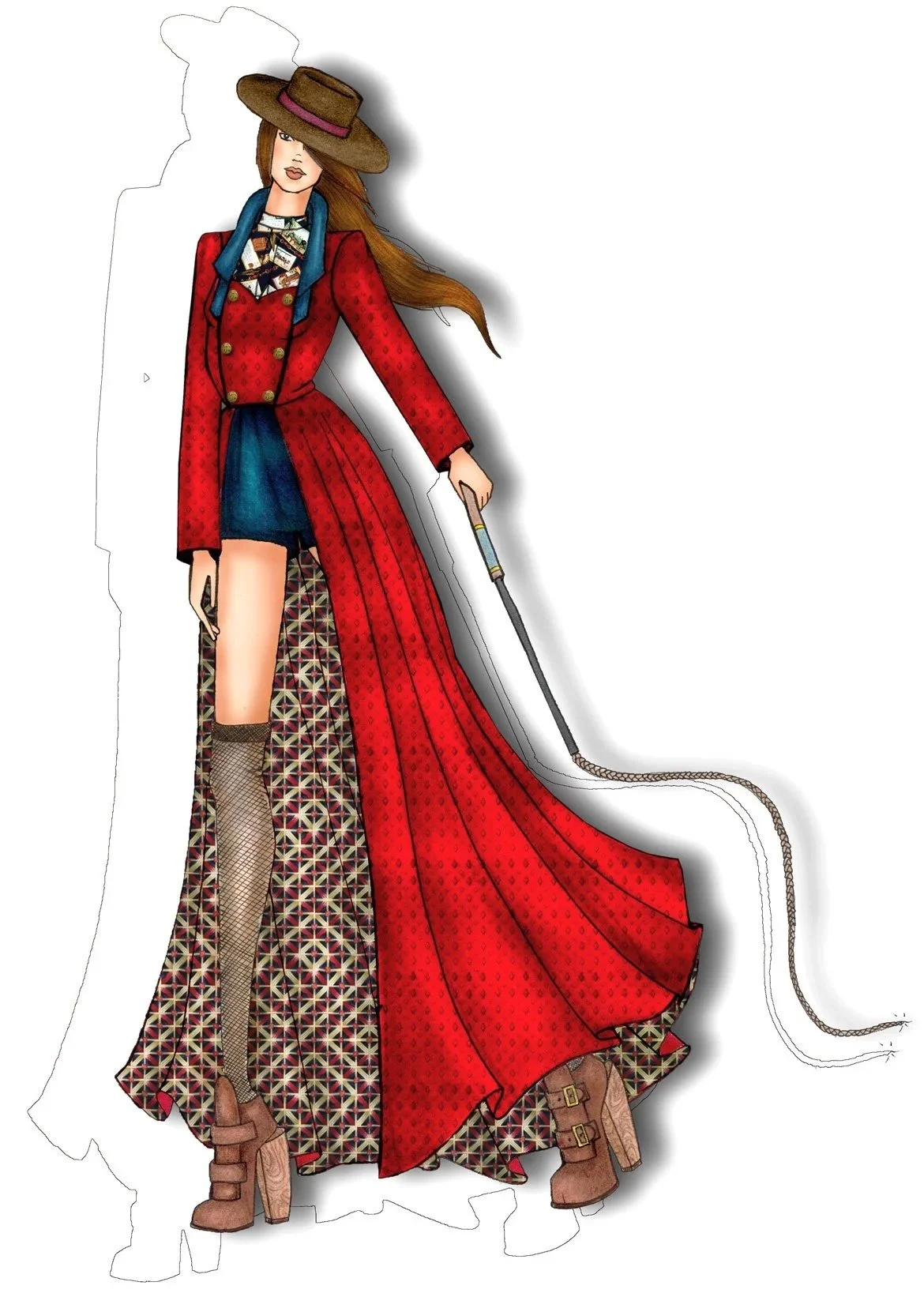 Fashion Illustration for a look from my graduate collection