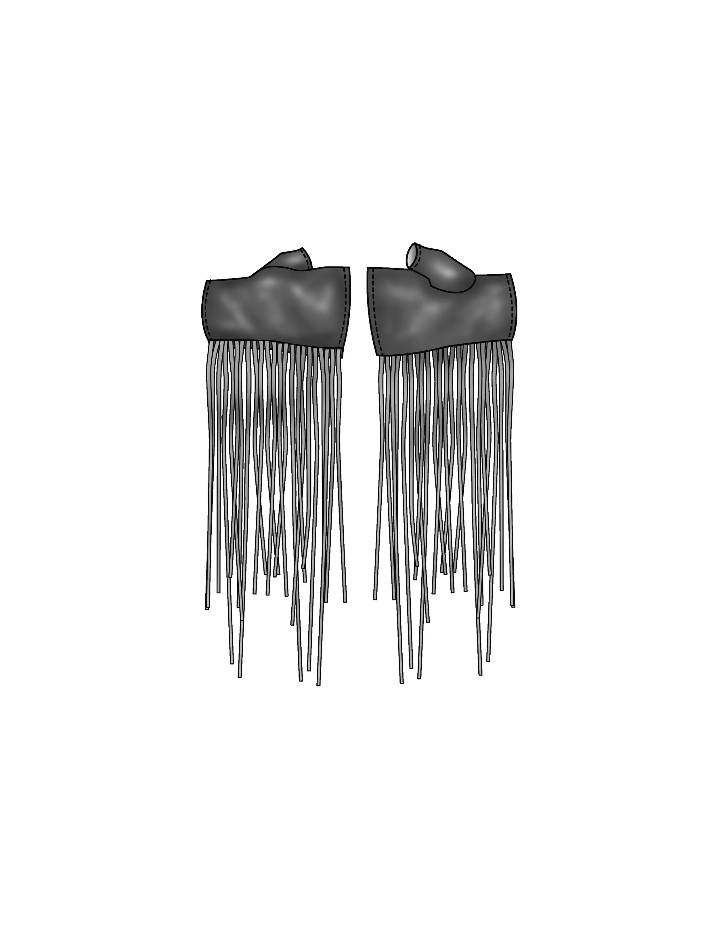 CAD technical flats made for will.i.am’s illi collection- made in Adobe Illustrator and colored in Adobe Photoshop