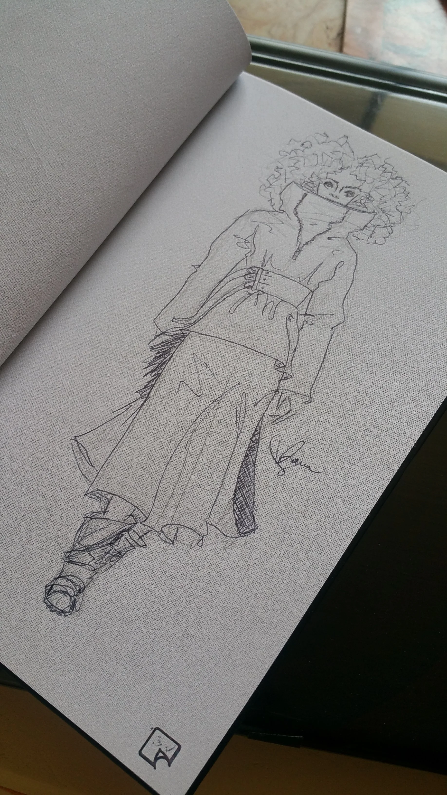 This sketch is from a project I did with a pen-to-vector image journal company called BlkInk. I was a brand ambassador who went out and drew in the specialized journal in front of passersby’s, and then sent the images directly to their phones!