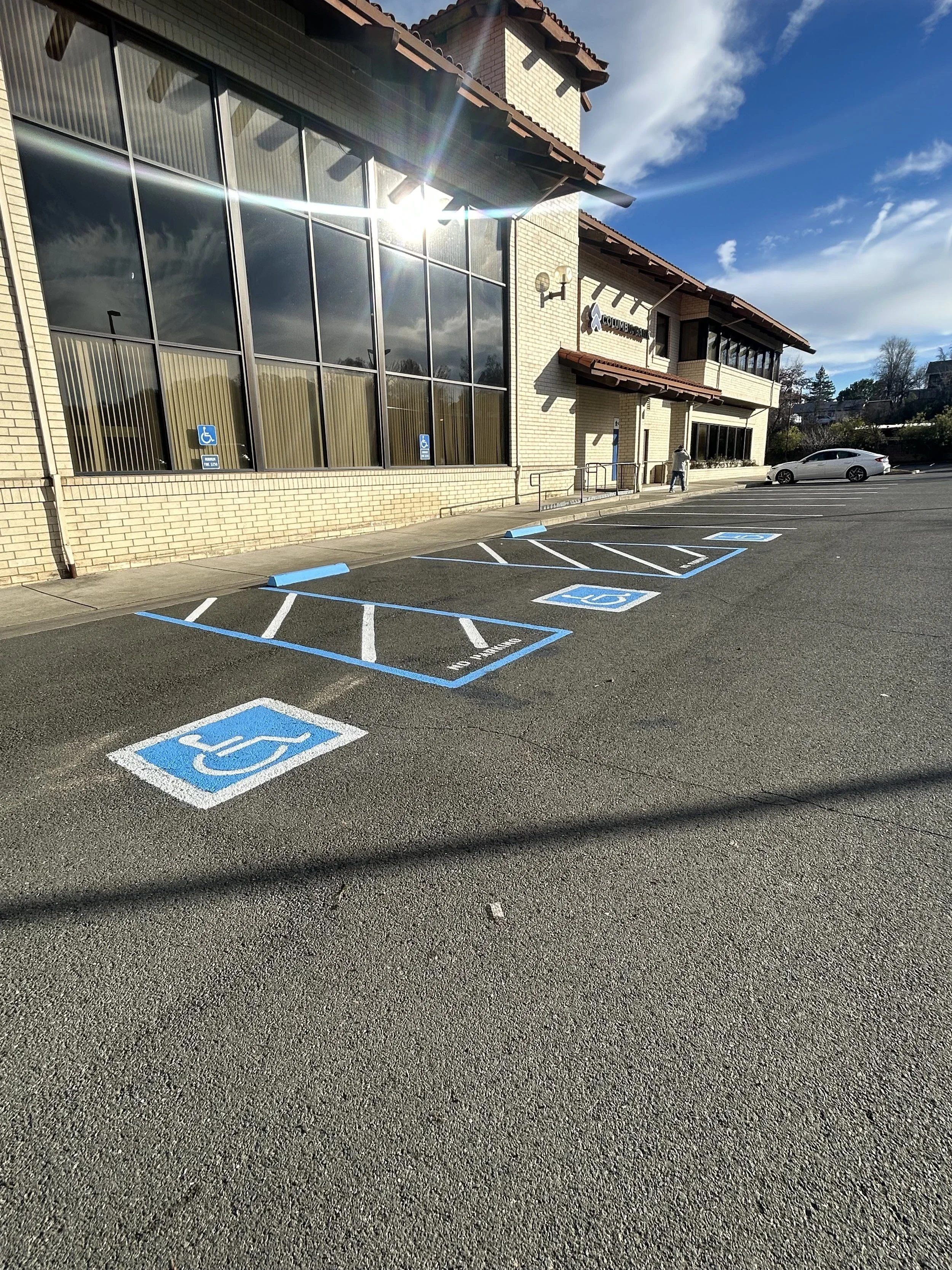 Bank ADA parking spaces