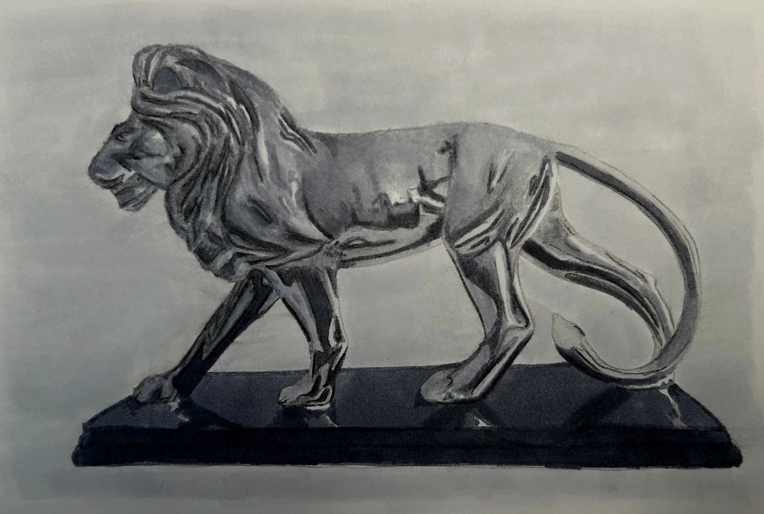 Chrome Lion Rendering