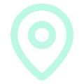 Icon of a location pin with a circle and a dot inside