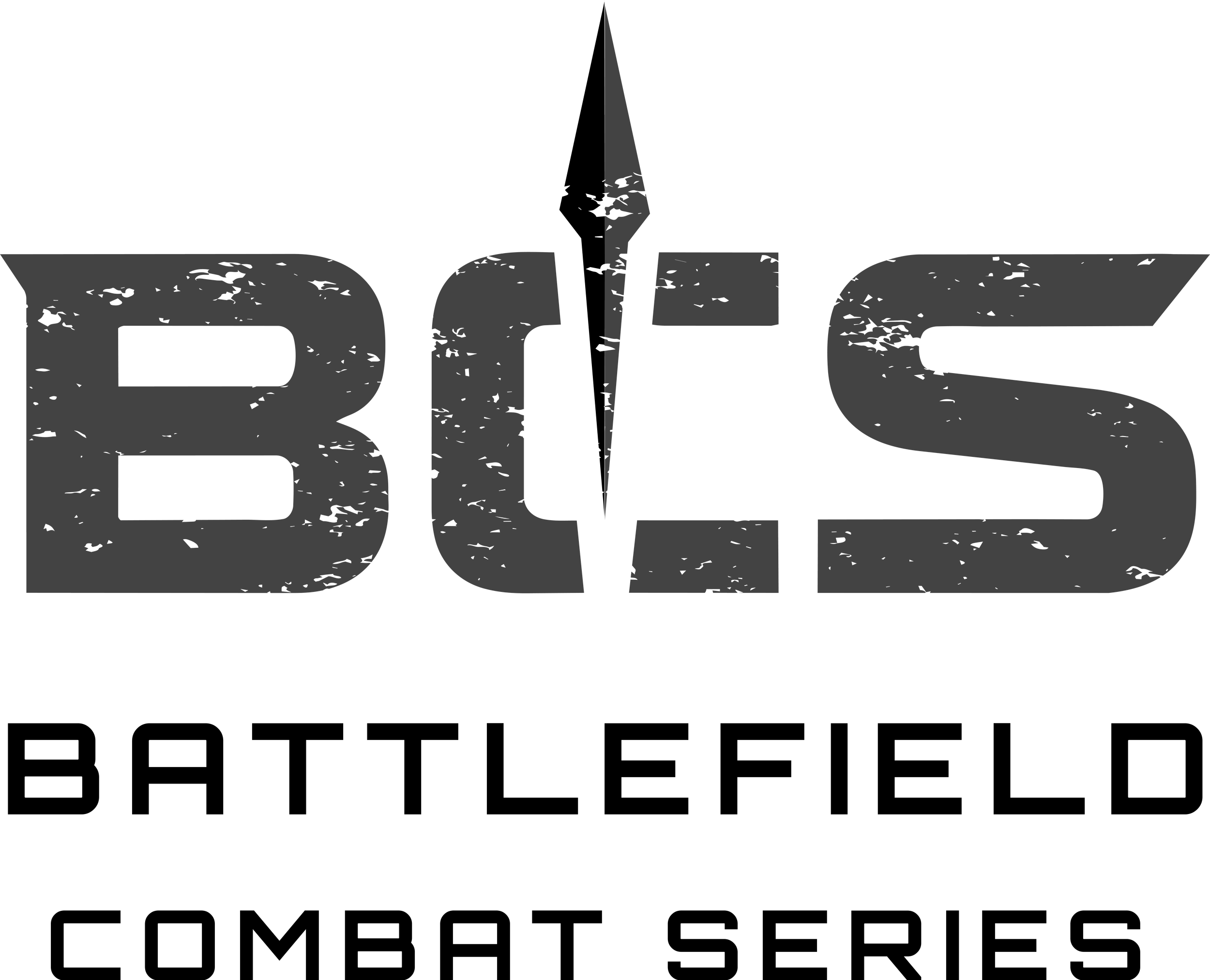 Black and white logo with large block letters spelling 'BATTLEFIELD' and the words 'BOOTCAMP SERIES' below, featuring a stylized spear or arrow cutting through the letter 'I' in 'BATTLEFIELD'.