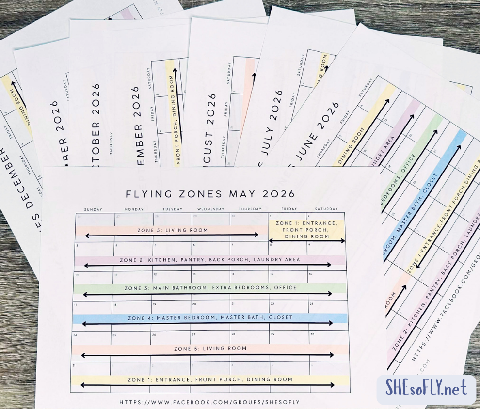 FlyLady Zones Calendar