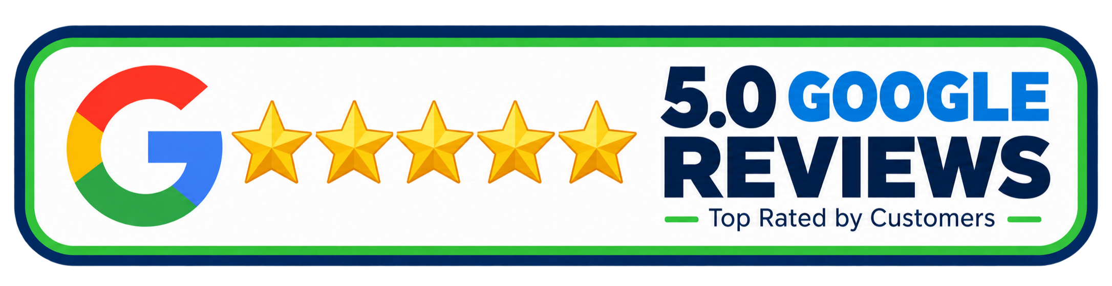Google 5.0 Reviews Badge
