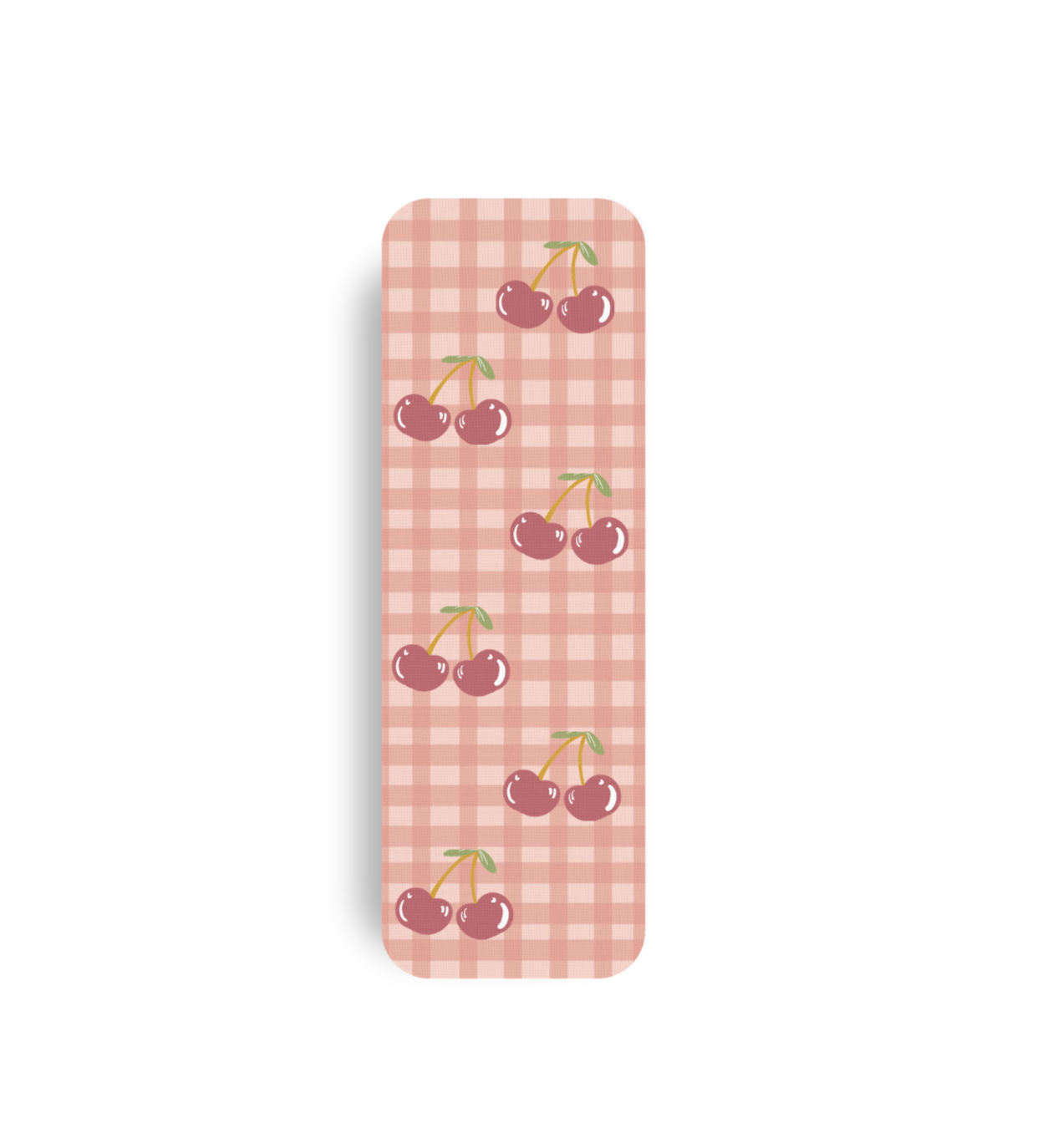 Cherry Plaid Bookmark