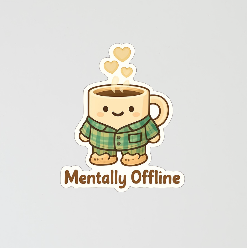 Mentally Offline Vinyl Sticker