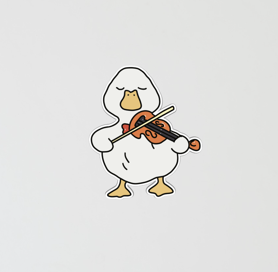 Waddleton The Duck Vinyl Sticker