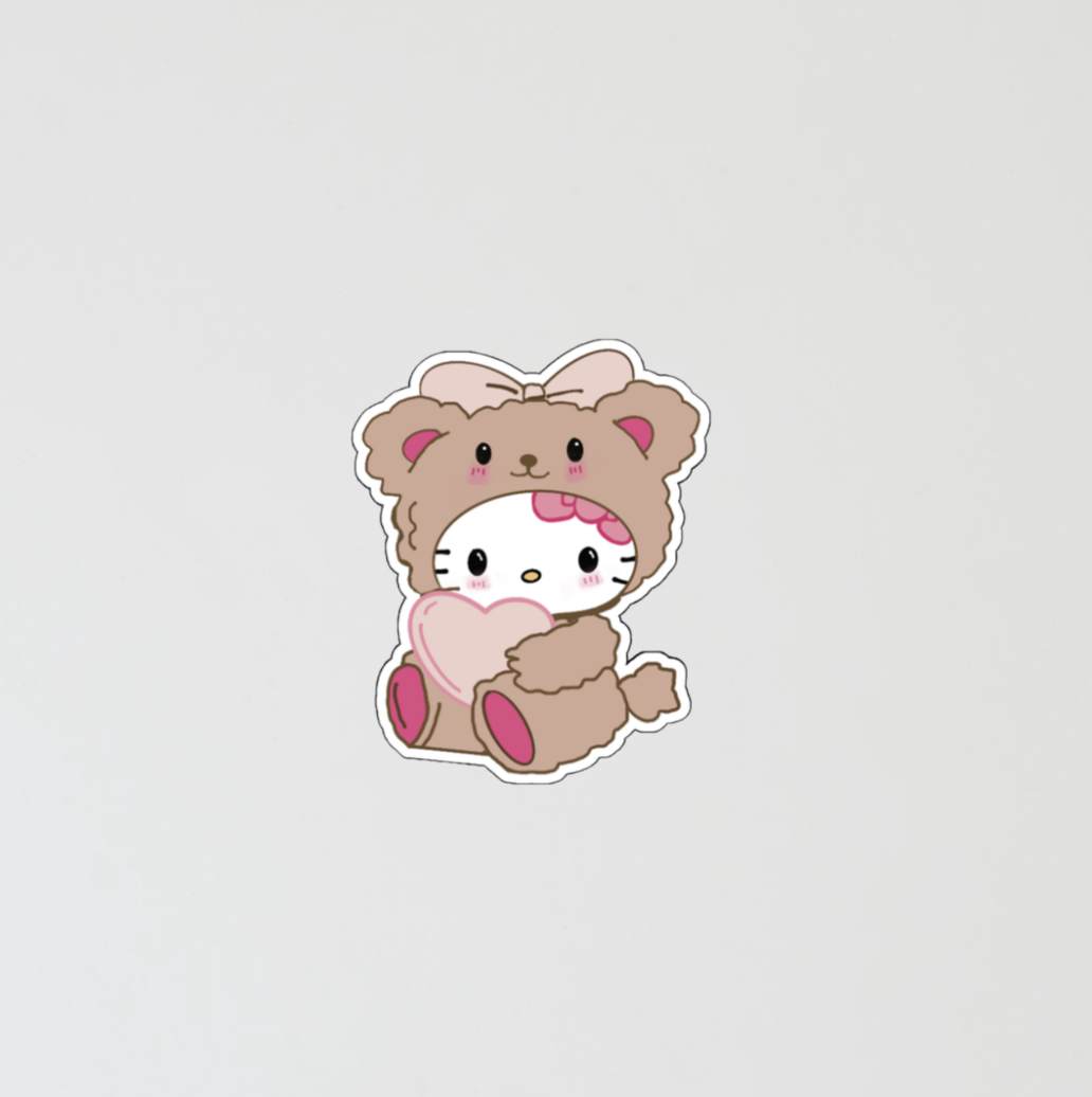 Hello Kitty Bear Vinyl Sticker