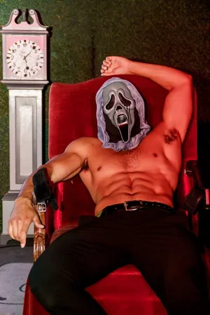 Book Boyfriend performer at a Hyde & Seek immersive dark romance experience in Las Vegas