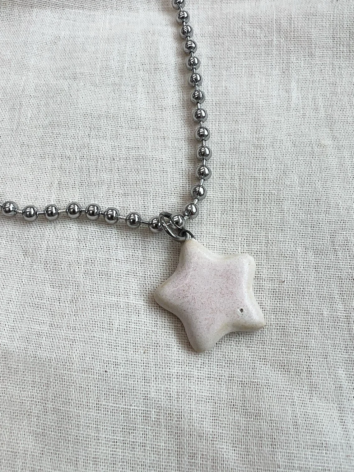 baby pink ball chain star