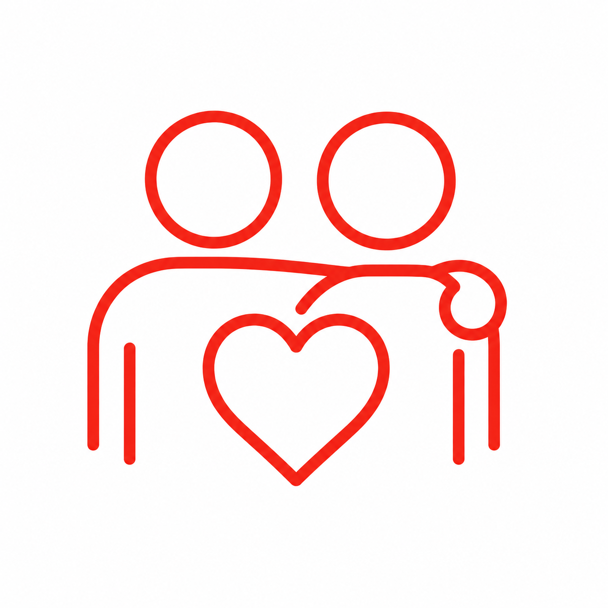 A visual icon symbolizing connection, companionship, and care