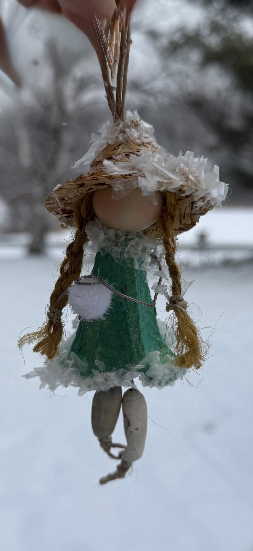 Upcycled Coastal Doll with Florida Shells