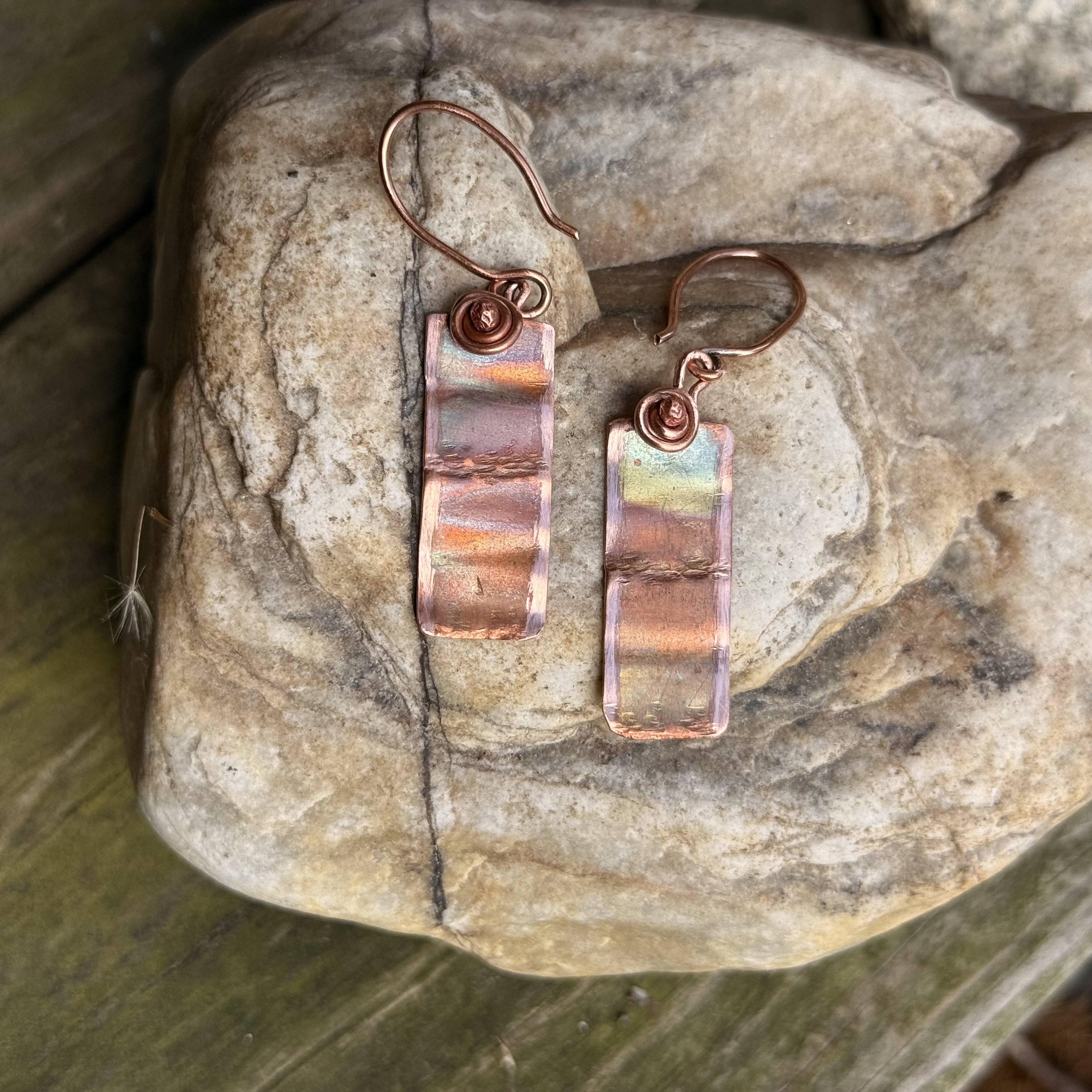 Iridescent Copper Elegance Earrings