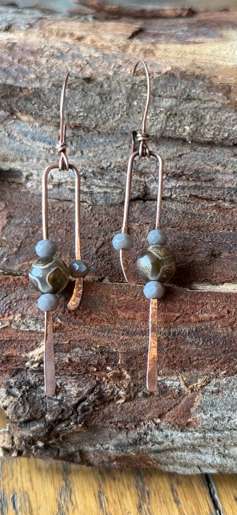 Rustic Elegance Handcrafted Earrings