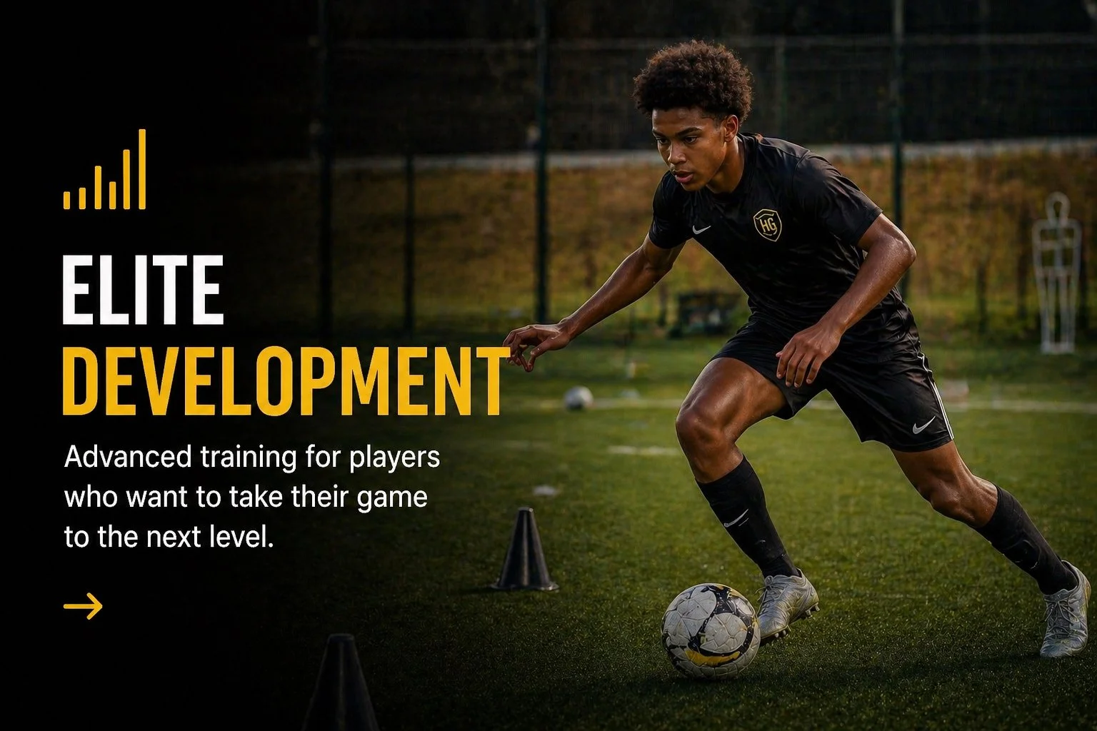 Elite football coaching session in Milton Keynes with advanced player training drills.