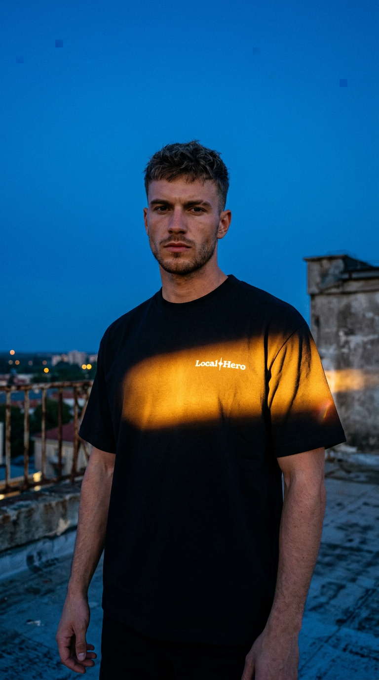 Golden hour black T shirt.png