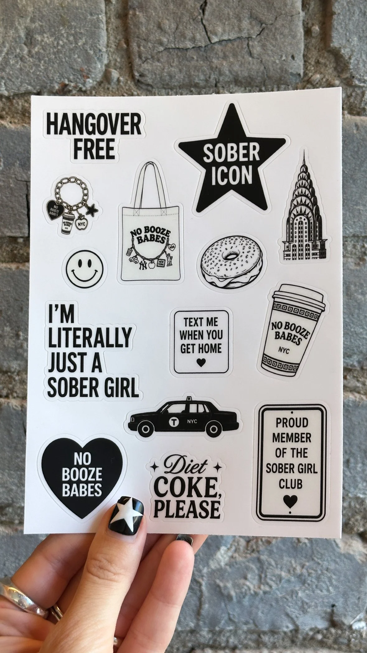The Sober Girl Sticker Sheet