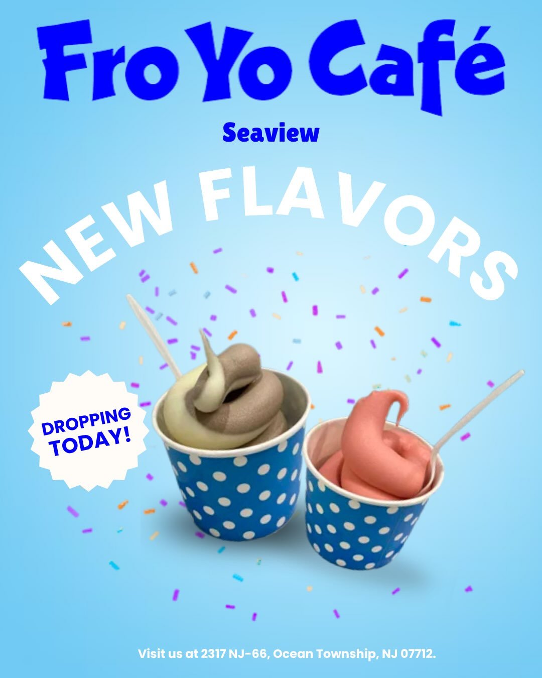 FRO DROP TODAY 7/28 we&rsquo;re dropping 2 new delicious flavors!!🍫🍒 

#froyocafe #jerseyshoresummer #monmouthcountynj #smallbusiness #newdrop