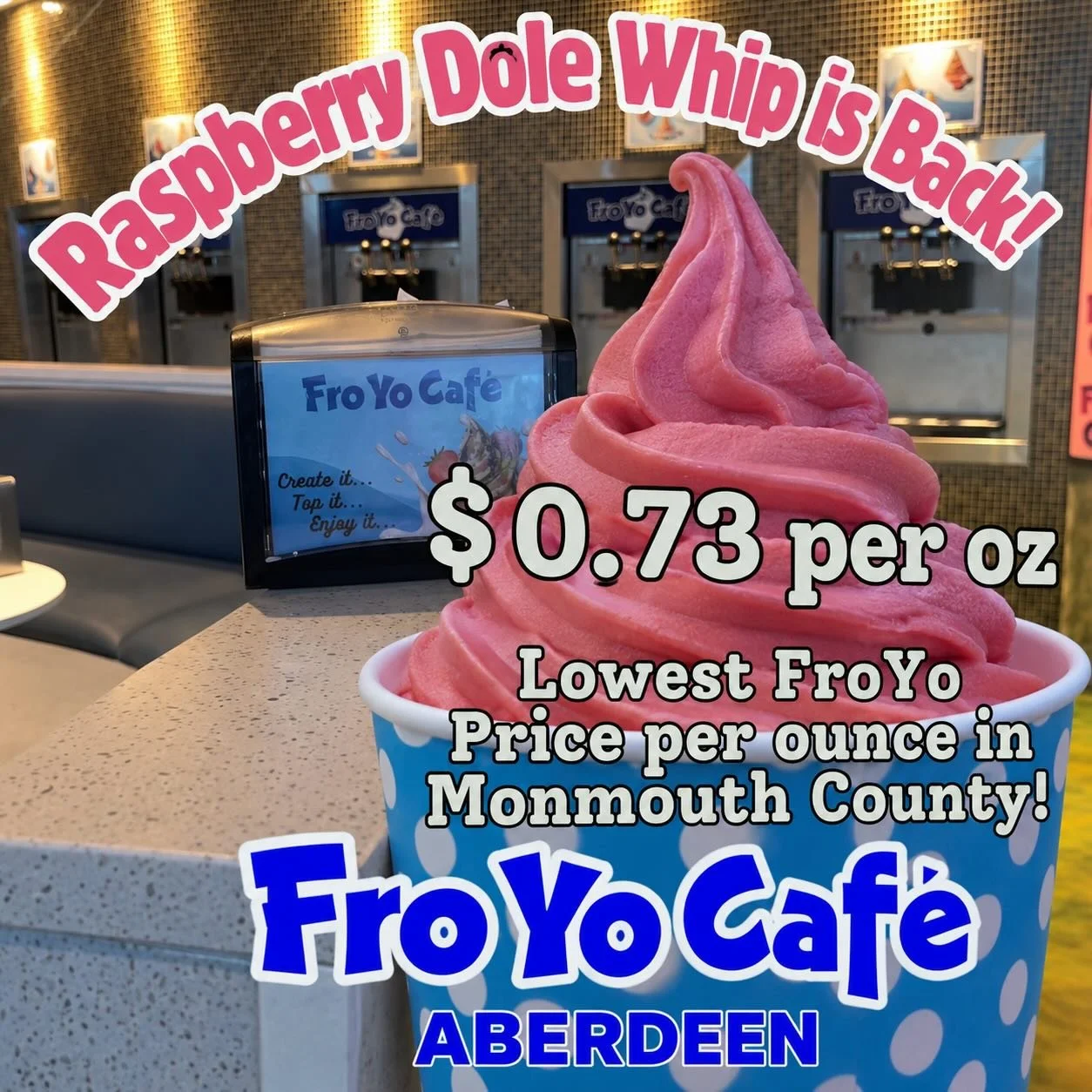 You heard that right&hellip;. Raspberry Dolewhip is back!🍦 #hazlet #monmouthcounty #coltsneck #holmdel #middletown